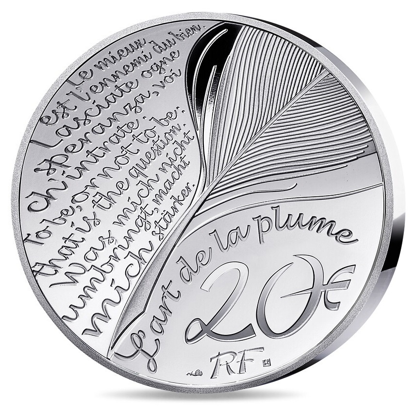 (EUR07.Proof.2024.10041387040000) 20 euro France 2024 Proof silver - Alexandre Dumas Reverse (zoom)