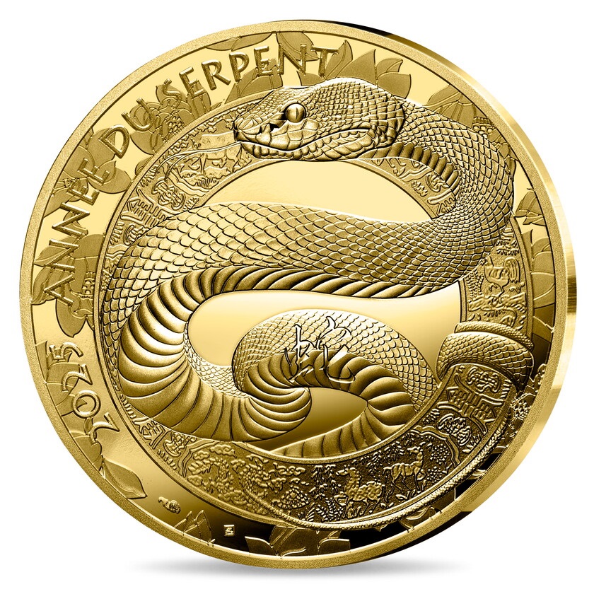 (EUR07.Proof.2025.10041388950000) 50 euro France 2025 Proof gold - Year of the Snake Obverse (zoom)