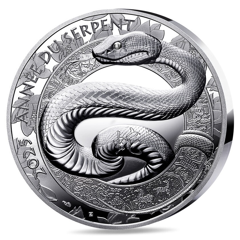 (EUR07.Proof.2025.10041388960000) 20 euro France 2025 Proof silver - Year of the Snake Obverse (zoom)