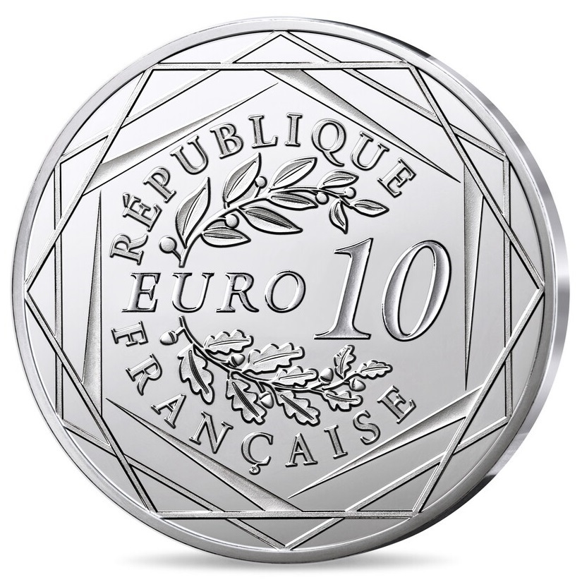 (EUR07.Unc.2024.10041387070005) 10 euro France 2024 silver - Aramis Reverse (zoom)