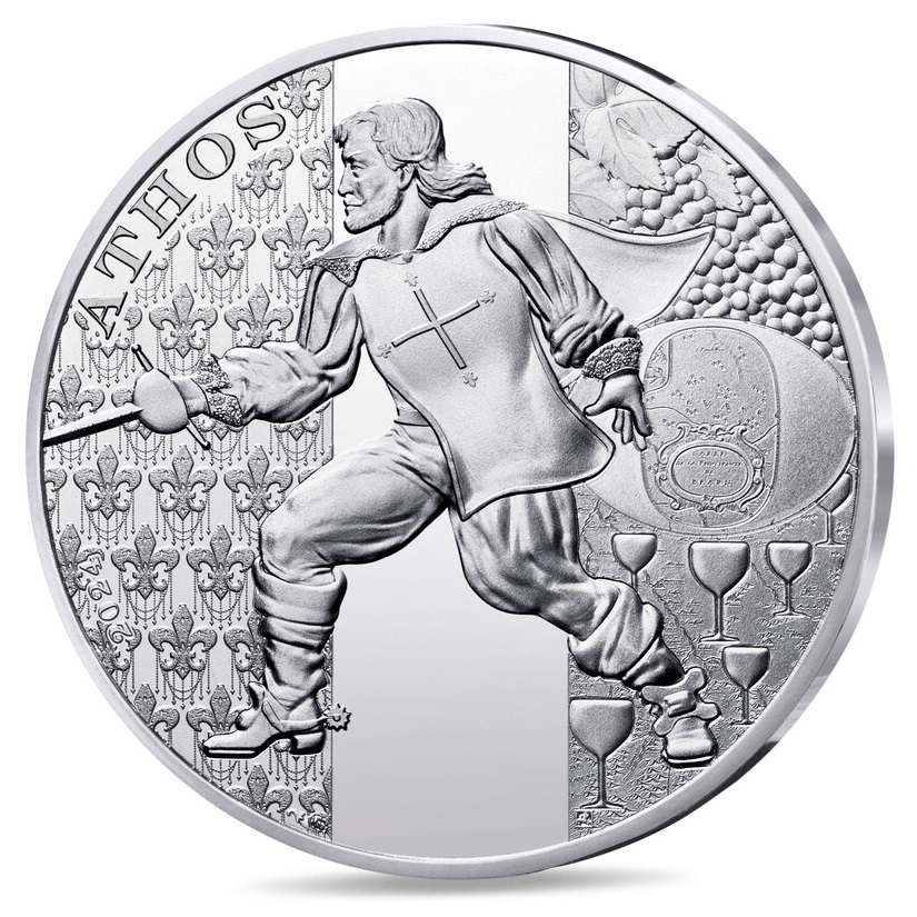 (EUR07.Unc.2024.10041387090005) 10 euro France 2024 silver - Athos Obverse (zoom)