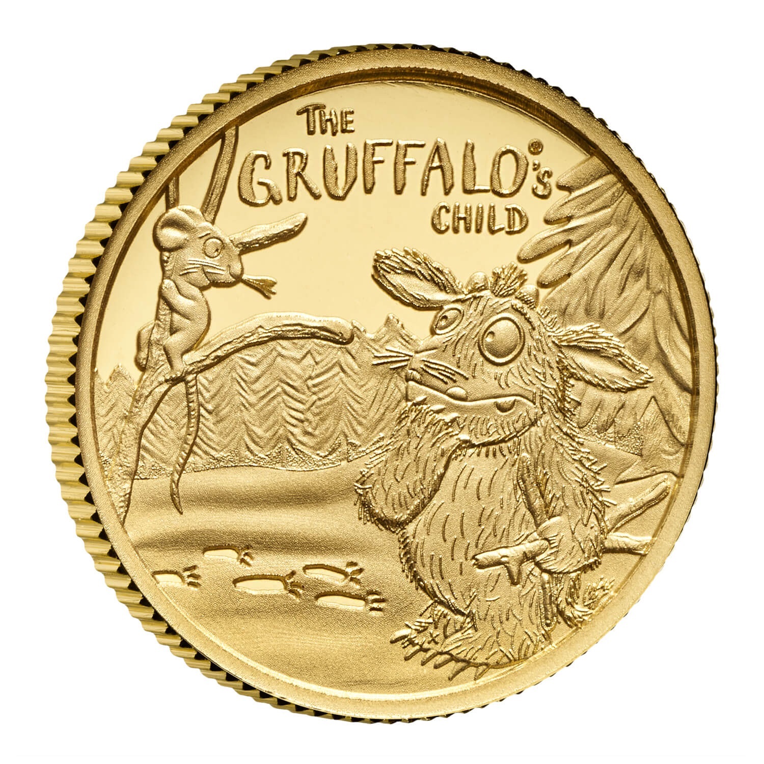 (W185.50.Pence.2024.UK24GC40G) 50 Pence United Kingdom 2024 fortieth oz Proof gold - The Gruffalo s Child Reverse (zoom)