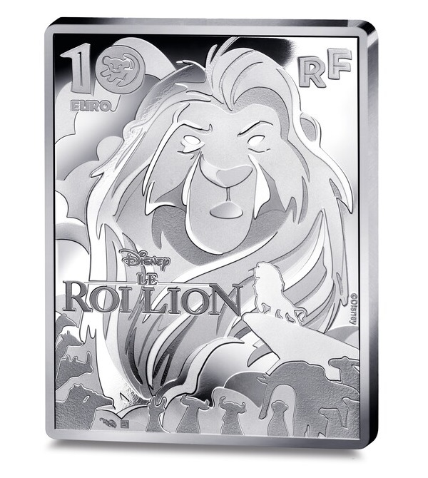 (EUR07.Proof.2024.10041383530000) 10 euro France 2024 Proof silver - The Lion King (Rafiki holding Kion) Reverse (zoom)