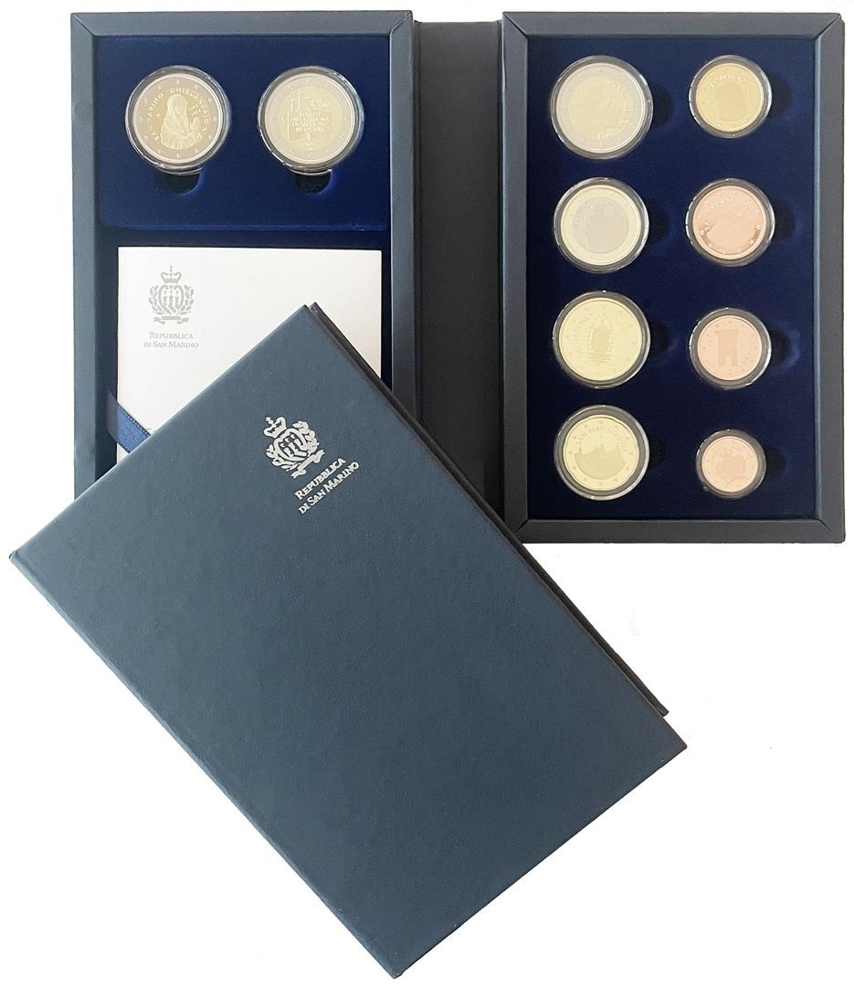 (EUR18.Proof.set.2024.376) Proof euro coin set San Marino 2024 (zoom)