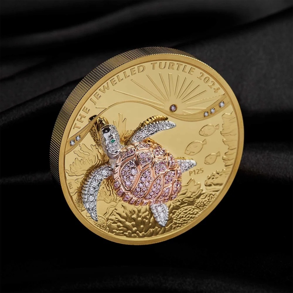 (W017.2500.D.2024.24R88AAA) 2500 Dollars Australia 2024 10 oz Proof gold - Jewelled Turtle (zoom)