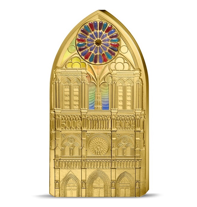 (EUR07.Proof.2024.10041389150000) 5000 euro France 2024 Proof gold - Reopening of Cathedral Notre-Dame de Paris O (zoom)