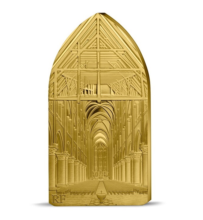 (EUR07.Proof.2024.10041389150000) 5000 euro France 2024 Proof gold - Reopening of Cathedral Notre-Dame de Paris R (zoom)