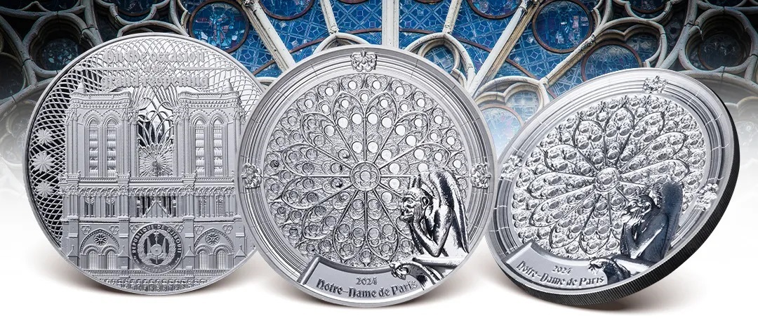 (W057.200.F.2024.3.oz.Ag.1592990113) 200 Francs Djibouti 2024 3 oz Proof Ag - Reopening of Notre-Dame de Paris (blog) (zoom)