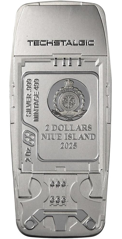 (W160.2.D.2025.2.oz.Ag.2) 2 Dollars Niue 2025 2 oz Proof silver - Unbreakable phone Obverse (zoom)