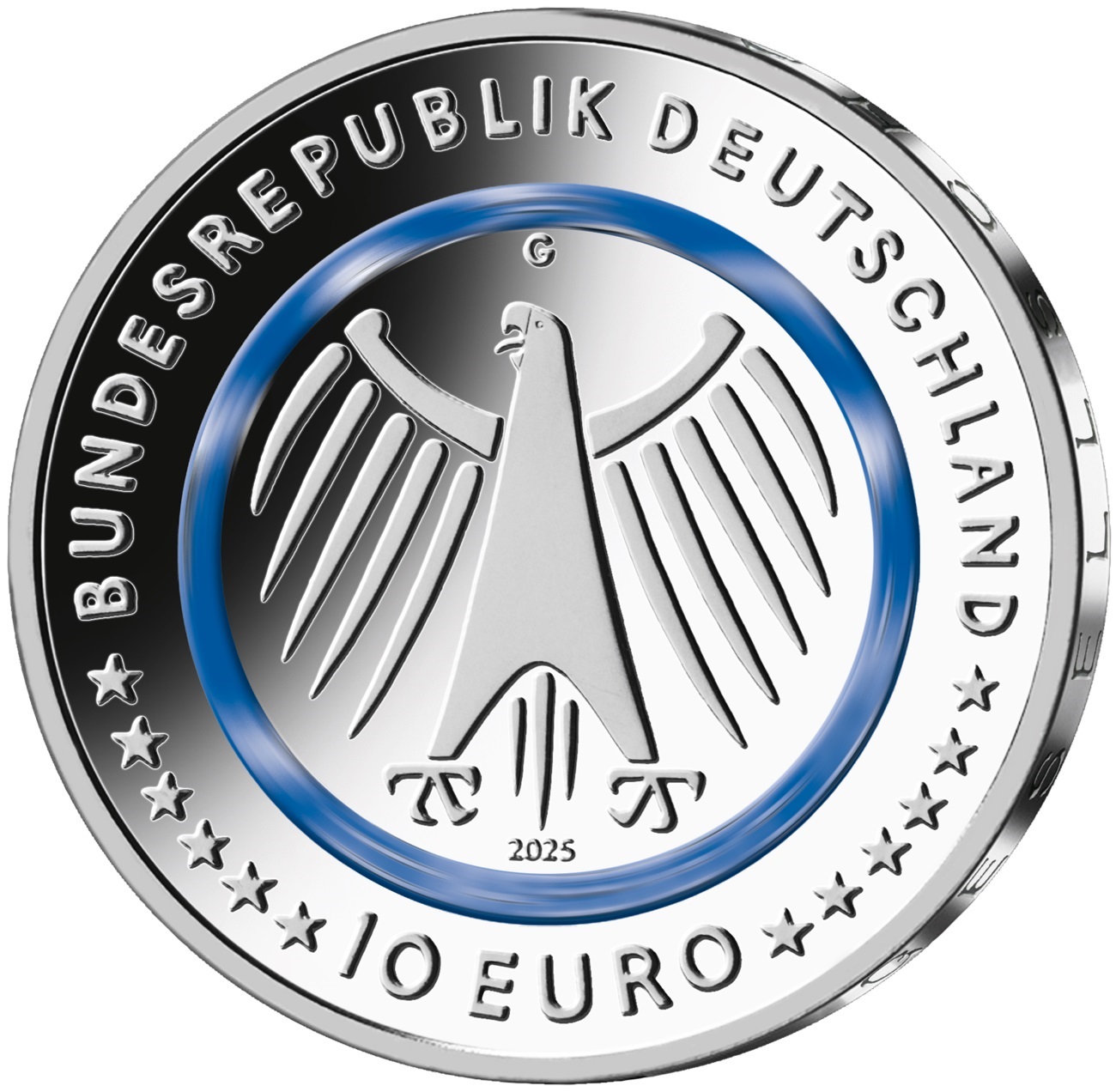 (EUR03.Proof.2025.90N325S5) 10 euro Germany 2025 (random Mint) Proof - Technical Relief Organisation Obverse (zoom)