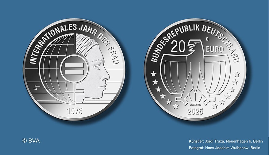 (EUR03.Proof.2025.910119SG5) 20 euro Germany 2025 G Proof Ag - International Women s Year (blog) (zoom)