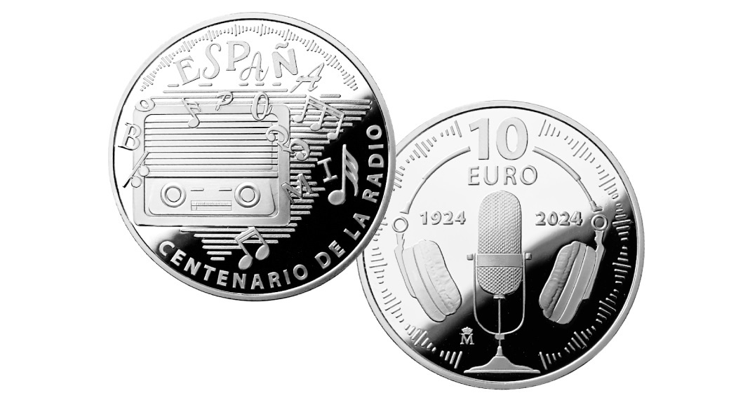 (EUR05.Proof.2024.92947013) 10 € Spain 2024 Proof Ag - Centenary of the first radio broadcast in Spain (blog) (zoom)